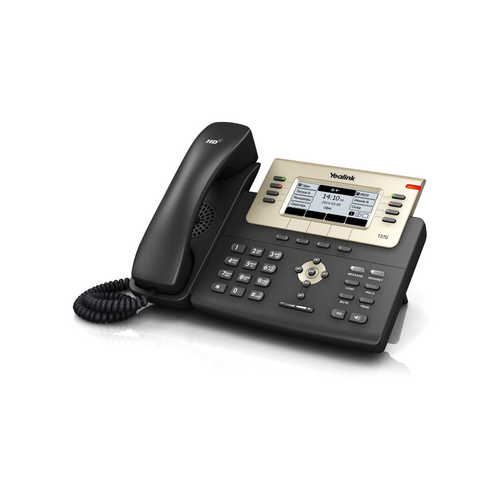 Купить SIP-T27G Yealink IP-телефон 6 линии SIP, цветной LCD 3.66